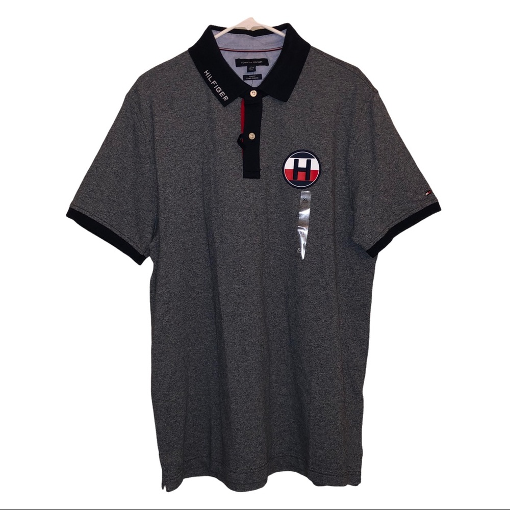 Tommy Hilfiger Slim Fit Coupe Blue Logo Polo Shirt